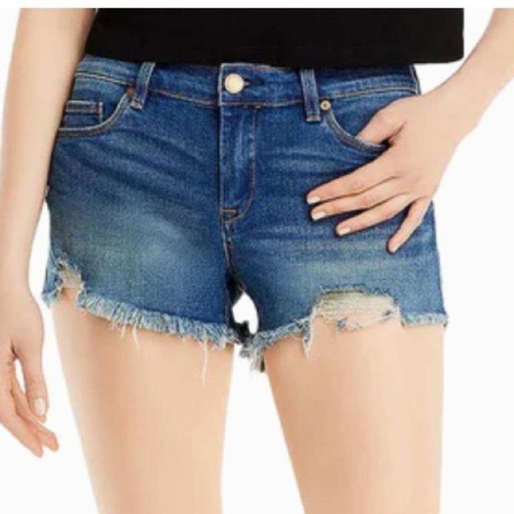 BlankNYC The Astor Distressed Cut Off Denim Shorts 27